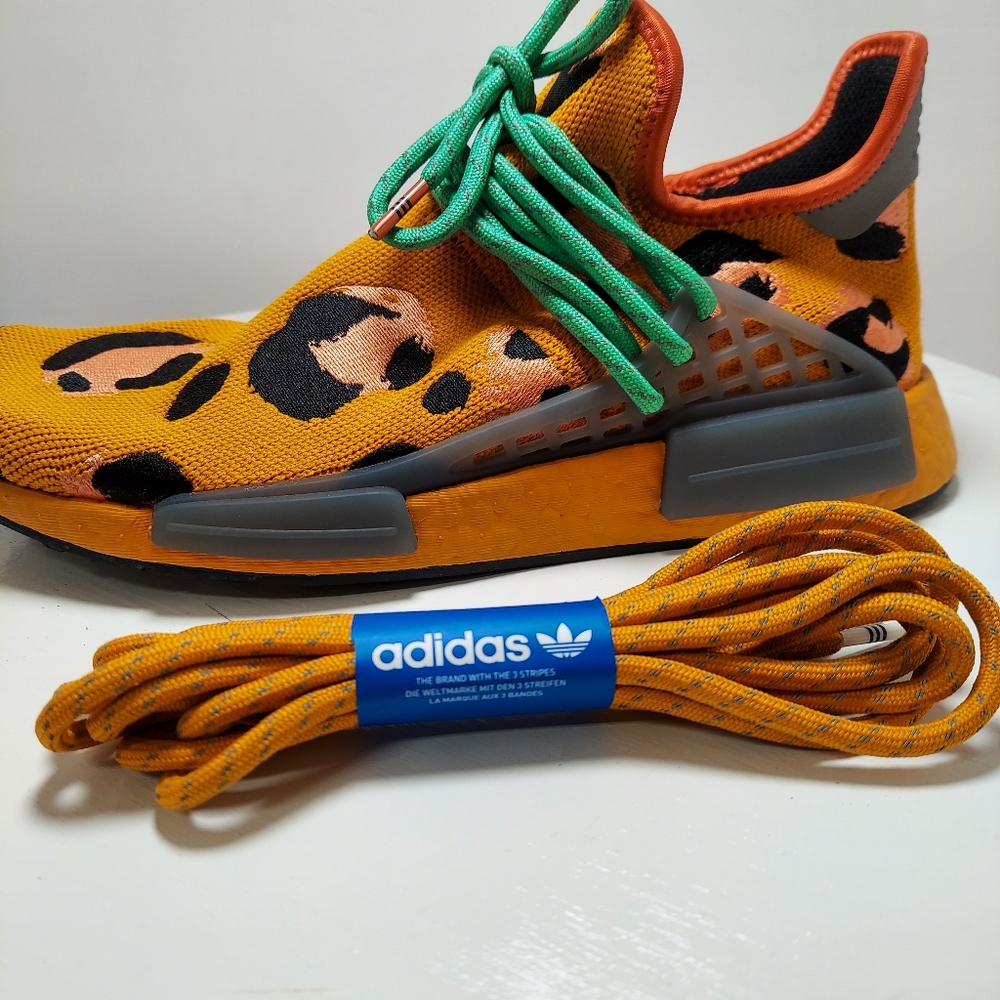 Adidas Orange and Green Sneakers for Active Adventures
